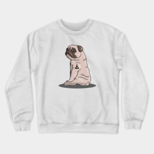 Pug Dog Love Cute Mom Tattoo Pugs Funny Gift Dogs Crewneck Sweatshirt